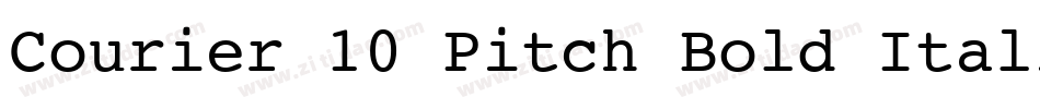 Courier 10 Pitch Bold Italic BT字体转换